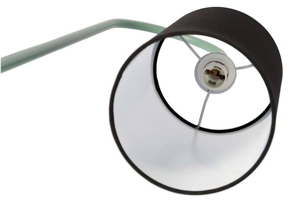 Stojací designová lampa RAVELLO - 1xE14, 40W, černá / zelená