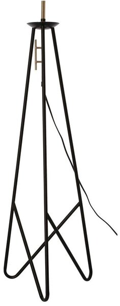 Designová stojací lampa trojnožka TAFLO - 1xE27, 60W, černá / zlatá / bílá
