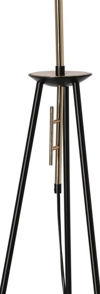 Designová stojací lampa trojnožka TAFLO - 1xE27, 60W, černá / zlatá / bílá