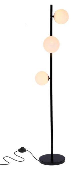 Art deco stojací lampa KAMA - 3xG9, 28W, černá / bílá