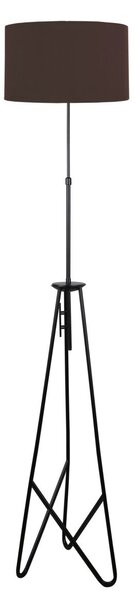 Moderní stojací lampa FLOAT - 1xE27, 60W, černá / hnědá