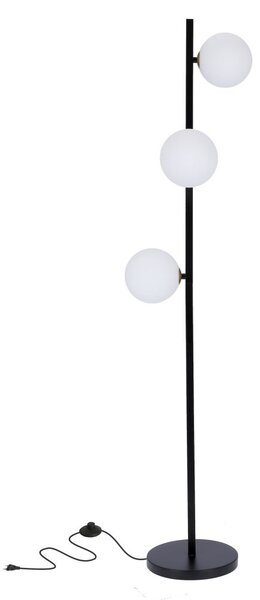 Art deco stojací lampa KAMA - 3xG9, 28W, černá / bílá