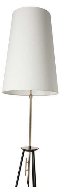 Designová stojací lampa trojnožka TAFLO - 1xE27, 60W, černá / zlatá / bílá