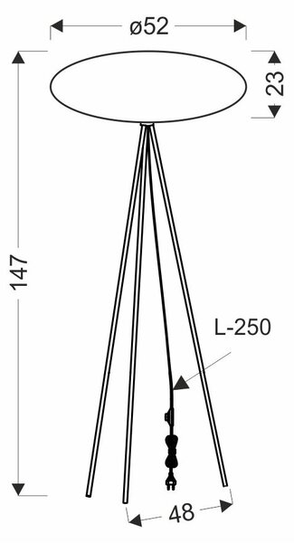 Designová stojací lampa CAFEE - 1xE27, 40W, černá / frappé