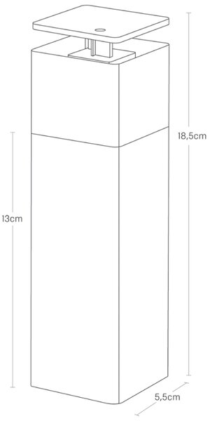 Černý plastový dávkovač saponátu Yamazaki Tower