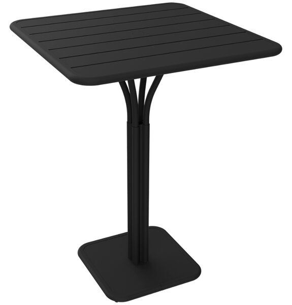 Černý kovový barový stůl Fermob Luxembourg Pedestal 80 x 80 cm