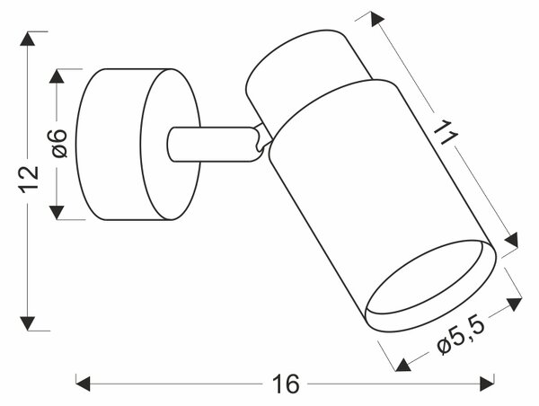 Bodové nástěnné svítidlo CLARO - 1xGU10, 15W, hnědé / bílé
