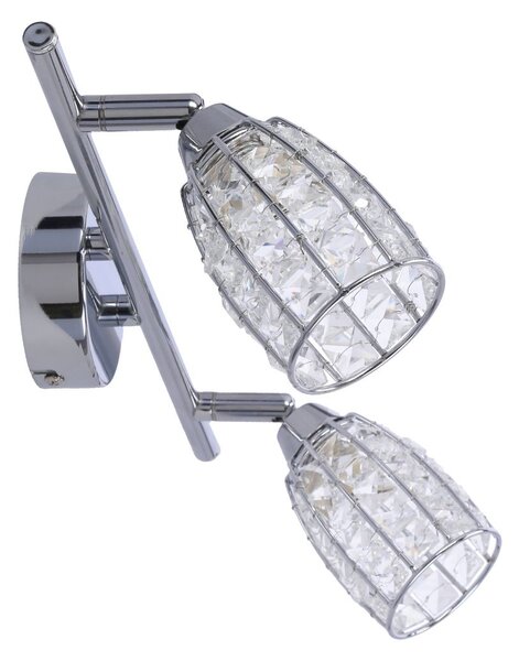 Moderní nástěnné / stropní bodové svítidlo SHIBA - 2xG9, 15W, chromované / čiré