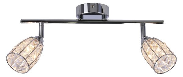 Moderní nástěnné / stropní bodové svítidlo SHIBA - 2xG9, 15W, chromované / čiré
