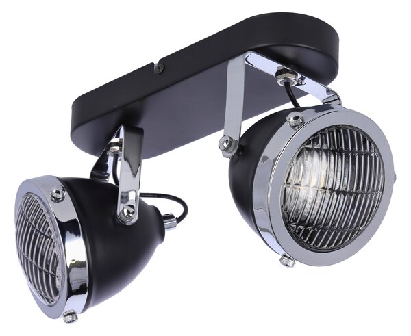 Nástěnné / stropní bodové svítidlo CRAZY - 2xGU10, 15W, černé