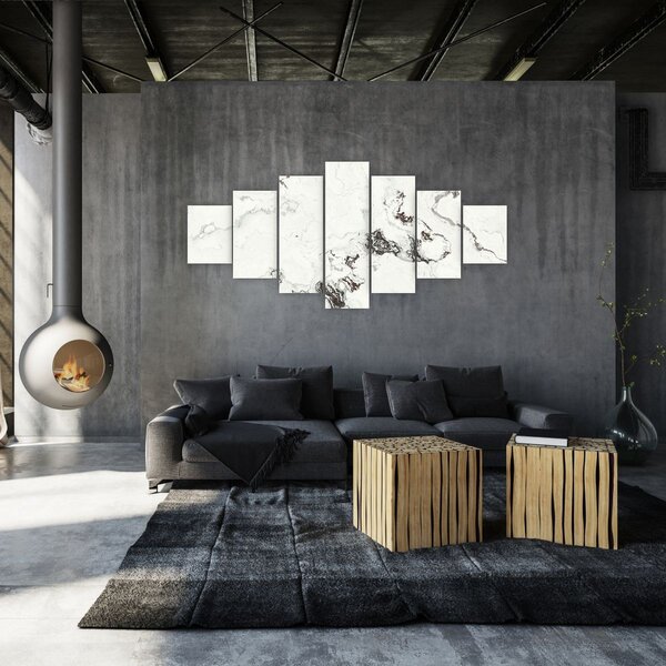 Obraz - Bílý mramor (210x100 cm)