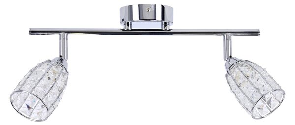 Moderní nástěnné / stropní bodové svítidlo SHIBA - 2xG9, 15W, chromované / čiré