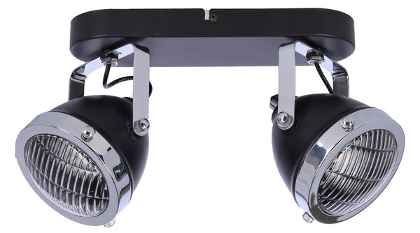Nástěnné / stropní bodové svítidlo CRAZY - 2xGU10, 15W, černé