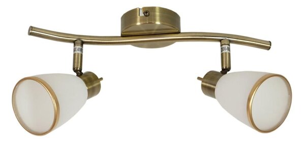 Stropní / nástěnné bodové svítidlo REGENT - 2xG9, 40W, patina / bílé