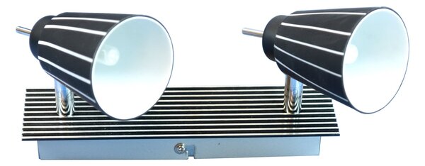 Stropní / nástěnné bodové osvětlení SENSO - 2xG9, 40W, stříbrné / černobílé