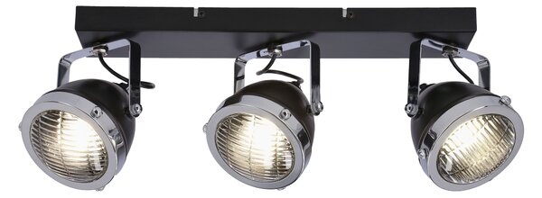 Stropní bodové svítidlo CRAZY - 3xGU10, 15W, černé