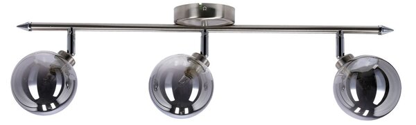 Stropní bodové svítidlo RODIA - 3xG9, 40W, stříbrné / grafitové sklo