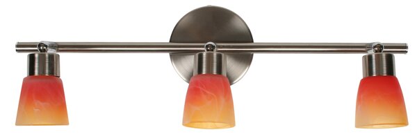 Stropní bodové osvětlení DROPS - 3xG9, 40W, stříbrné / oranžovožluté