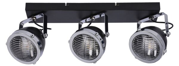 Stropní bodové svítidlo CRAZY - 3xGU10, 15W, černé