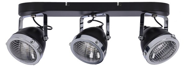 Stropní bodové svítidlo CRAZY - 3xGU10, 15W, černé