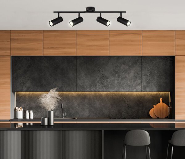 Stropní bodové svítidlo COLLY - 4xGU10, 15W, černé
