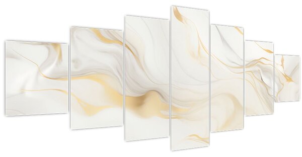 Obraz - Abstrakce s dekorem (210x100 cm)