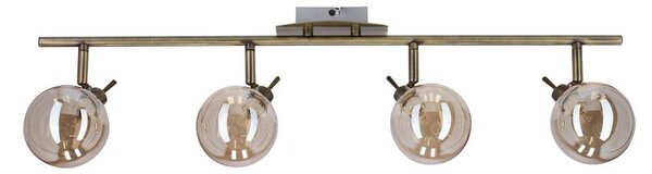 Stropní bodové svítidlo LENTINI - 4xG9, 40W, patina / jantarové