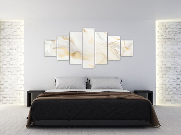 Obraz - Abstrakce s dekorem (210x100 cm)