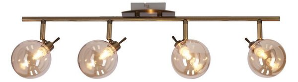 Stropní bodové svítidlo LENTINI - 4xG9, 40W, patina / jantarové