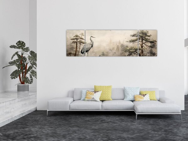 Obraz - Kreslená krajina (170x50 cm)