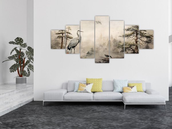Obraz - Kreslená krajina (210x100 cm)