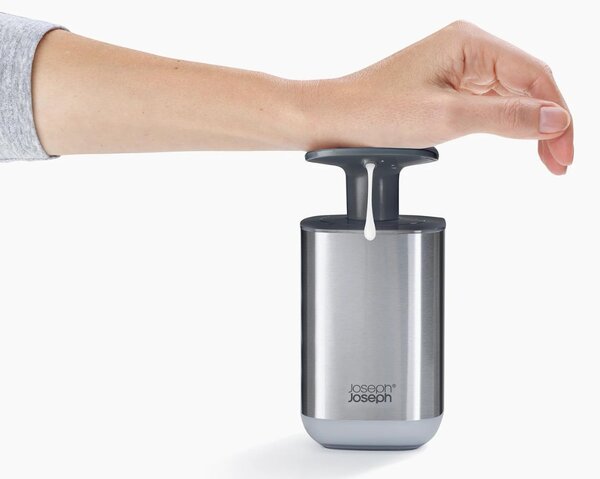 Joseph Joseph Tmavě šedý odkapávač a dávkovač mýdla Rethink Your Sink