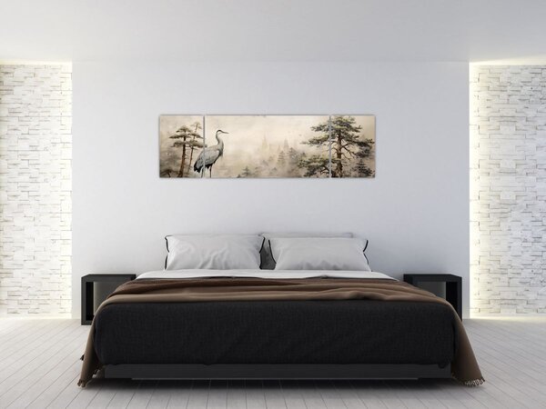 Obraz - Kreslená krajina (170x50 cm)