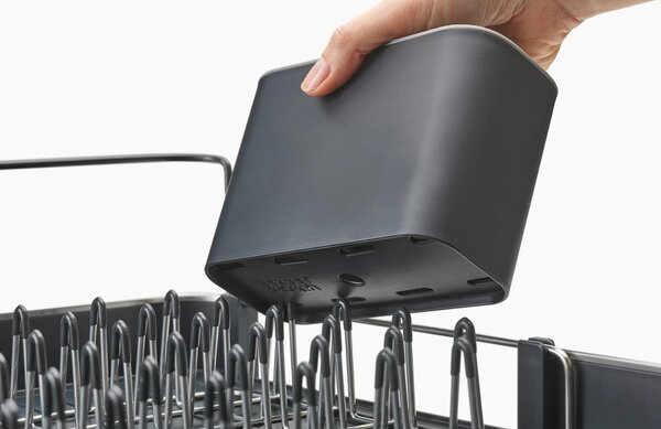Joseph Joseph Tmavě šedý odkapávač a dávkovač mýdla Rethink Your Sink