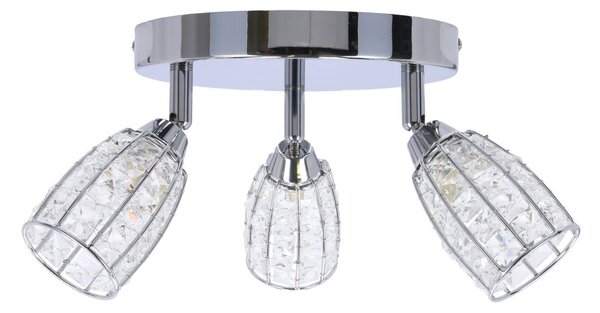 Moderní stropní bodové svítidlo SHIBA - 3xG9, 15W, chromované / čiré