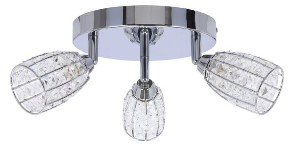 Moderní stropní bodové svítidlo SHIBA - 3xG9, 15W, chromované / čiré