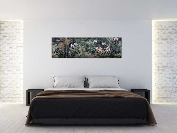 Obraz - Malovaný vzor džungle (170x50 cm)