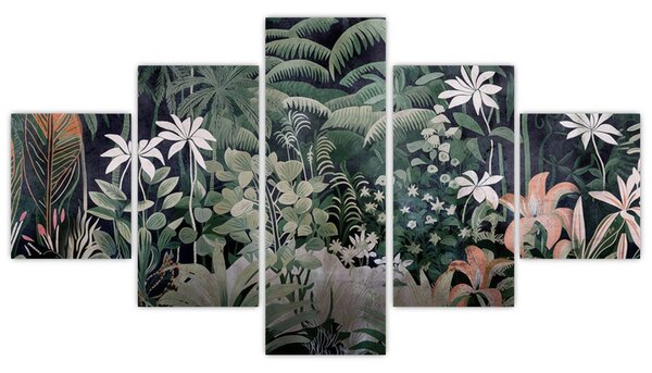 Obraz - Malovaný vzor džungle (125x70 cm)