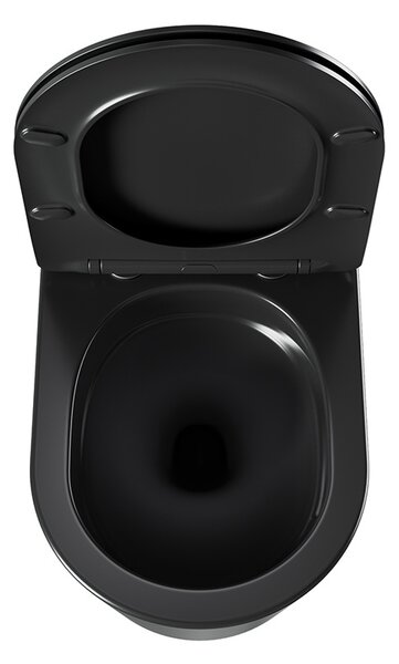 BPS-koupelny Závěsná WC mísa se SoftClose sedátkem ELITE MTB 03, černá mat