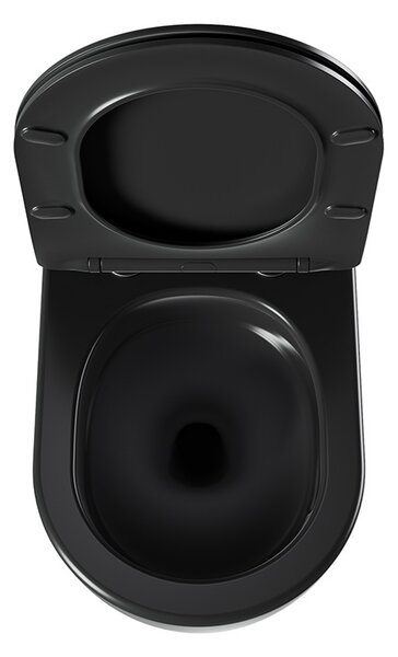 BPS-koupelny Závěsná WC mísa se SoftClose sedátkem NERO MTB 03, černá mat