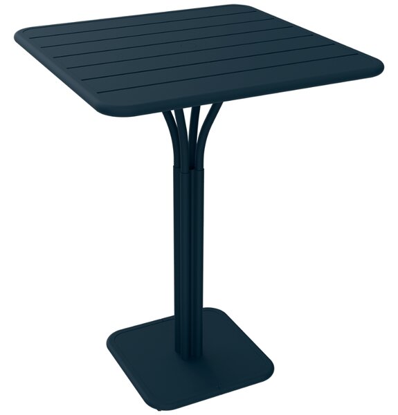 Tmavě modrý kovový barový stůl Fermob Luxembourg Pedestal 80 x 80 cm