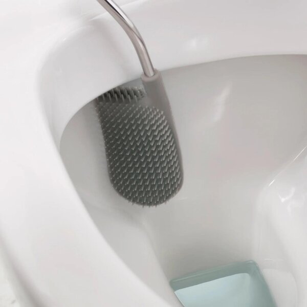 Joseph Joseph Sada dvou bílo-šedých plastových WC štětek Flex Lite