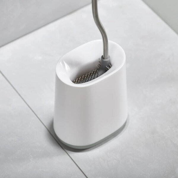 Joseph Joseph Sada dvou bílo-šedých plastových WC štětek Flex Lite