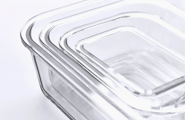 Joseph Joseph Sada čtyř skleněných dóz na potraviny Nest Glass Storage