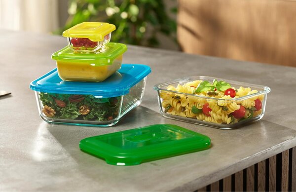 Joseph Joseph Sada čtyř skleněných dóz na potraviny Nest Glass Storage