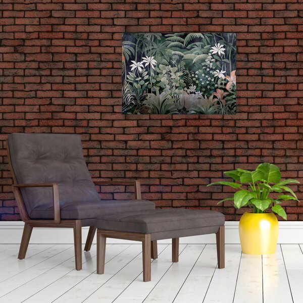 Obraz - Malovaný vzor džungle (70x50 cm)