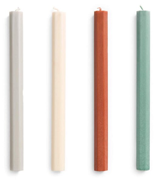 HAY Svíčky Hexagon Candle set 4ks, forest