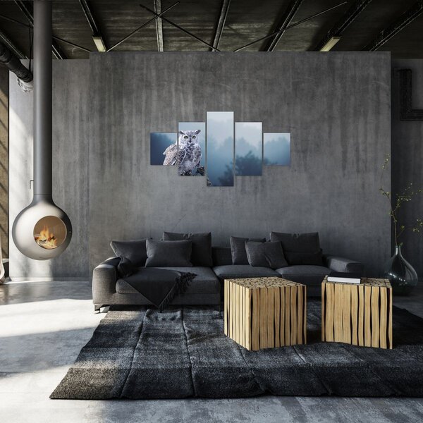 Obraz - Sova sněžná (125x70 cm)