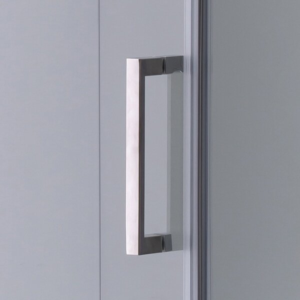 BPS-koupelny Čtvercový sprchový kout KZ1190B 90x90 chrom/transparent + vanička RIKO BL černá