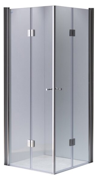 BPS-koupelny Čtvercový sprchový kout KZ1290C 100x100 chrom/transparent + vanička ST06A BL černá